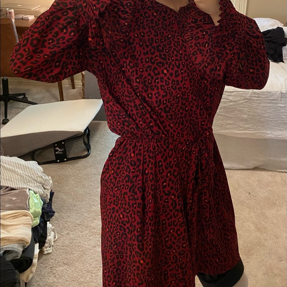 Loft Leppard Print Dress size XL